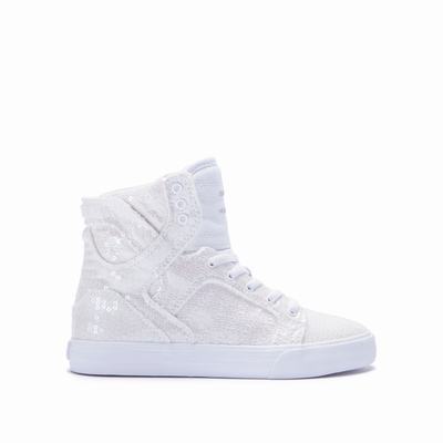 Gyerek Supra SKYTOP Magasszárú Cipő HU692437 Fehér